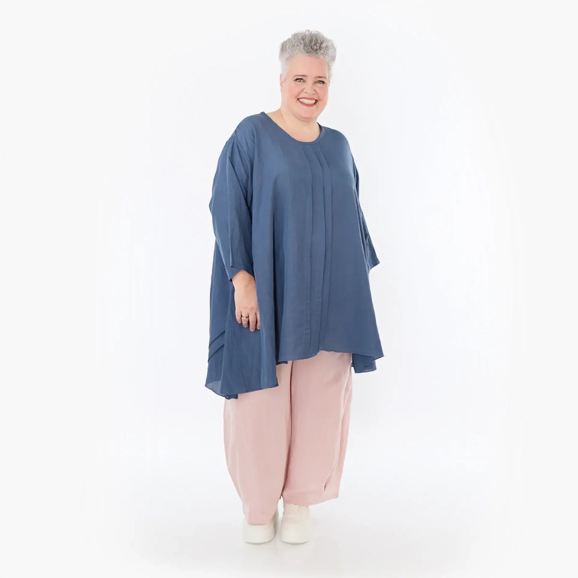  AKH Fashion Hose in gerader Form, aus Viskose, 1490.06710, Mauve, Ausgefallen, Zeitlos