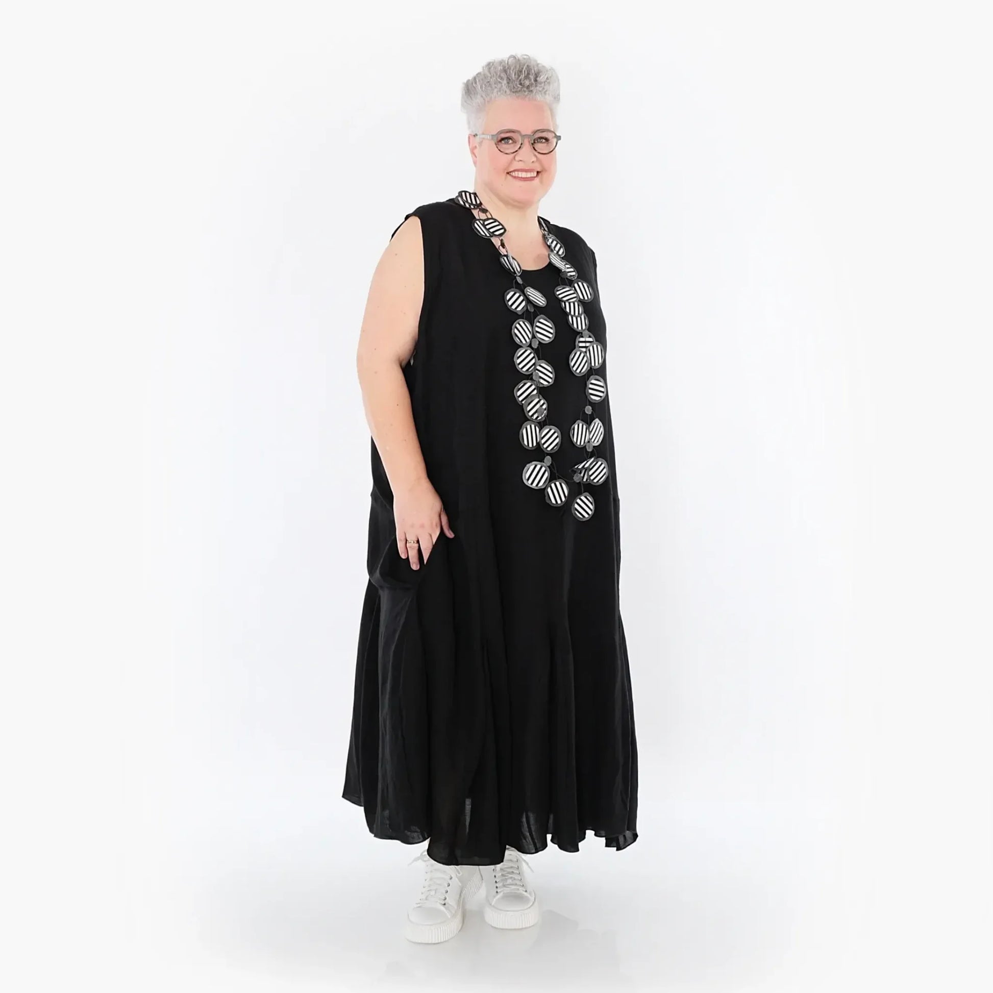  Ballonkleid von AKH Fashion aus Viskose, 1490.06972, Schwarz, Ausgefallen, Zeitlos, Schick