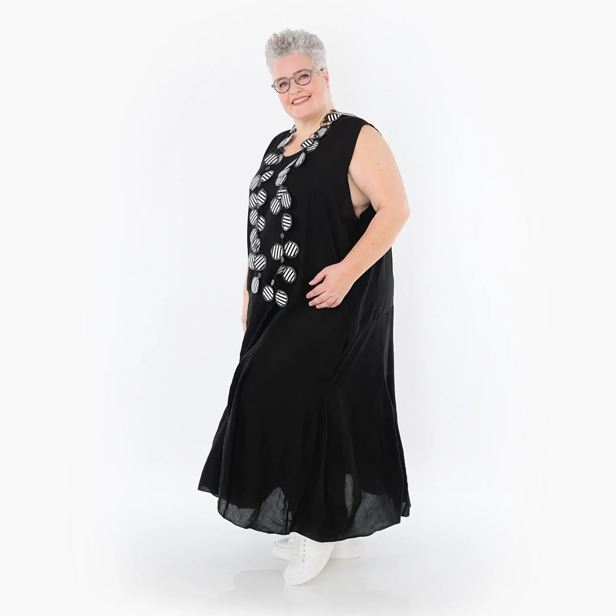  Ballonkleid von AKH Fashion aus Viskose, 1490.06972, Schwarz, Ausgefallen, Zeitlos, Schick