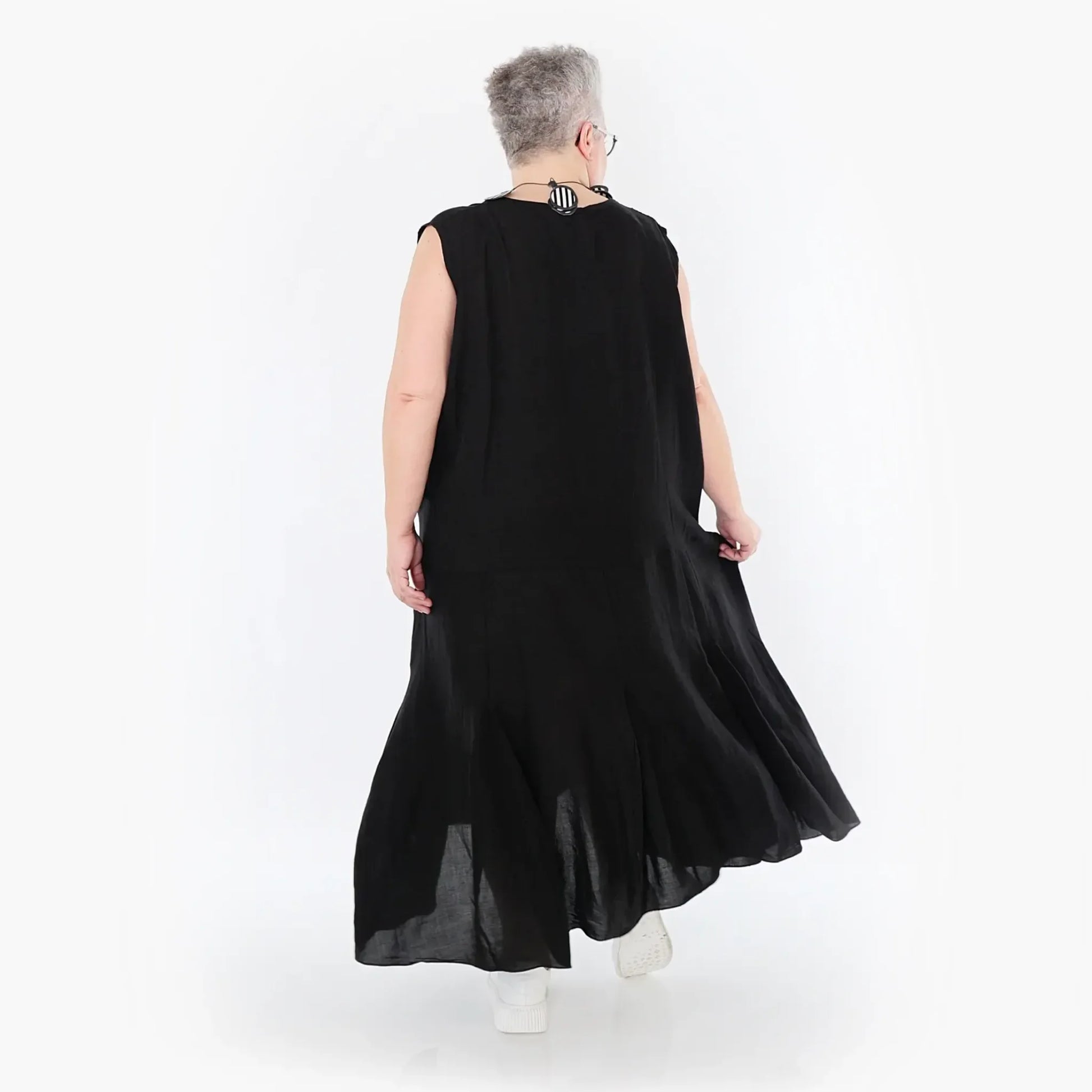  Ballonkleid von AKH Fashion aus Viskose, 1490.06972, Schwarz, Ausgefallen, Zeitlos, Schick