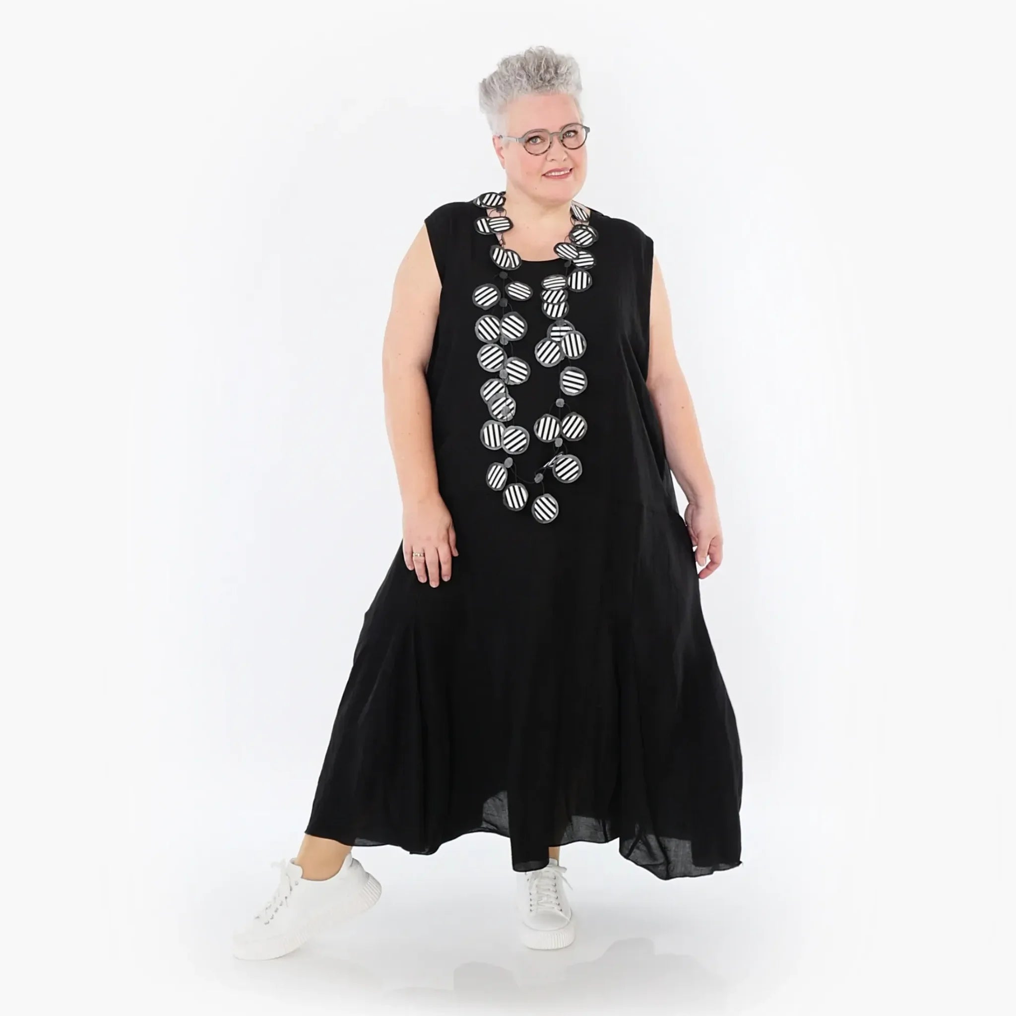  Ballonkleid von AKH Fashion aus Viskose, 1490.06972, Schwarz, Ausgefallen, Zeitlos, Schick
