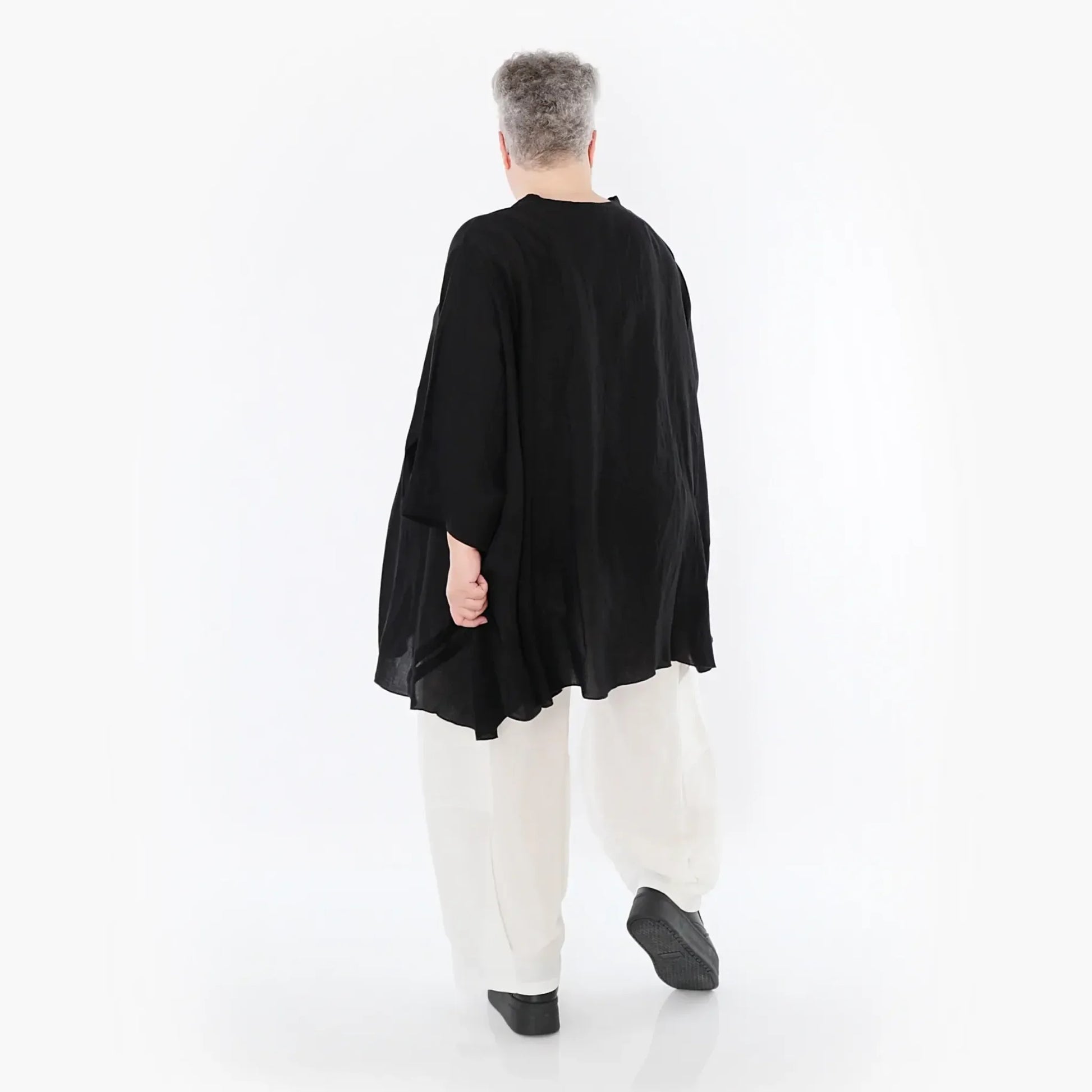  A-Form Bigshirt von AKH Fashion aus Viskose, 1490.07069, Schwarz, Ausgefallen, Zeitlos
