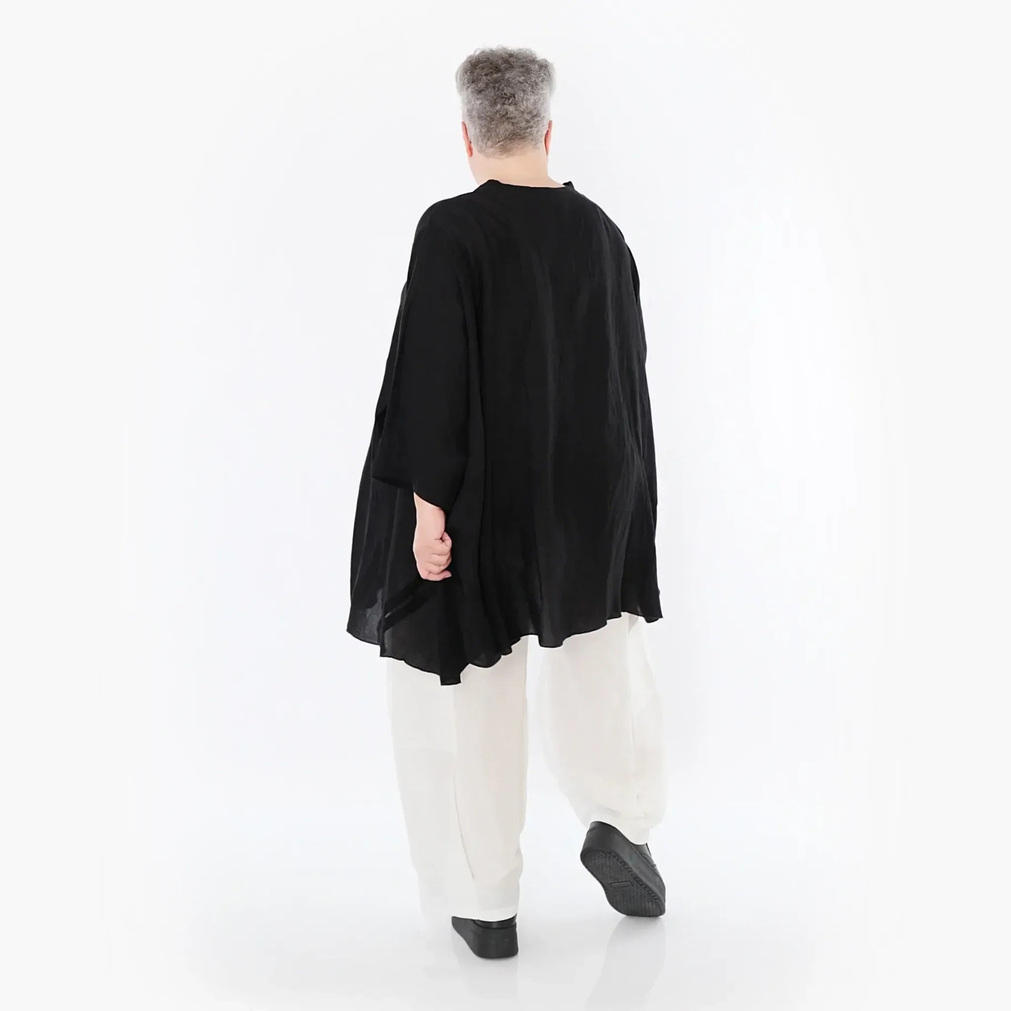  A-Form Bigshirt von AKH Fashion aus Viskose, 1490.07069, Schwarz, Ausgefallen, Zeitlos