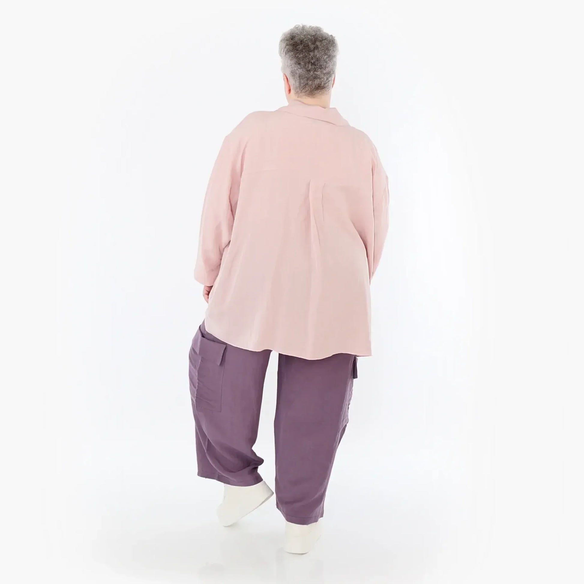  AKH Fashion Hose in gerader Form, aus Viskose, 1490.07076, Pflaume, Ausgefallen, Zeitlos