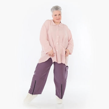 AKH Fashion Hose in gerader Form, aus Viskose, 1490.07076, Pflaume, Ausgefallen, Zeitlos