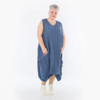  Ballonkleid von AKH Fashion aus Viskose, 1490.07093, Azurblau, Ausgefallen, Zeitlos