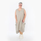  Ballonkleid von AKH Fashion aus Viskose, 1490.07093, Beige, Ausgefallen, Zeitlos, Schick