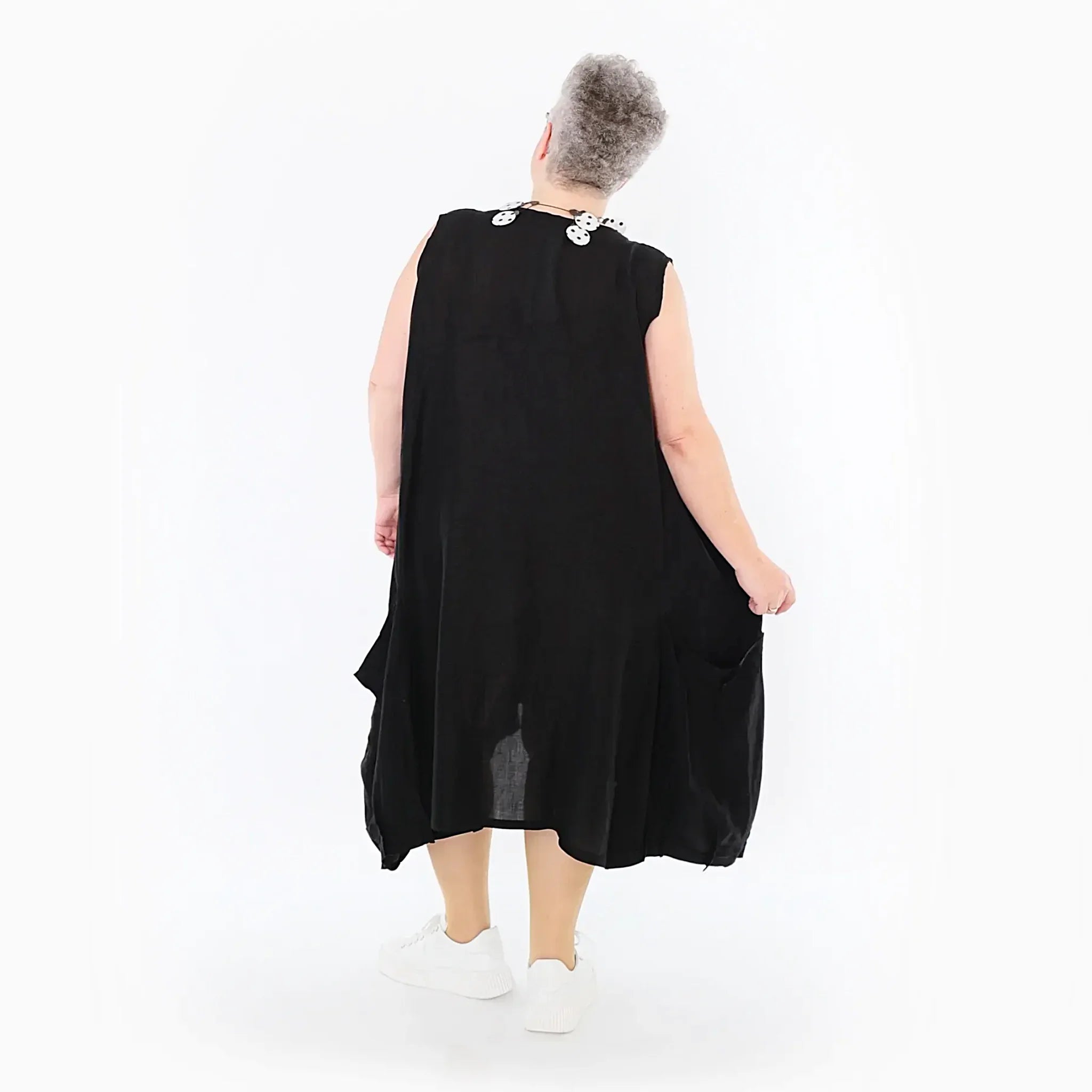  Ballonkleid von AKH Fashion aus Viskose, 1490.07093, Schwarz, Ausgefallen, Zeitlos, Schick
