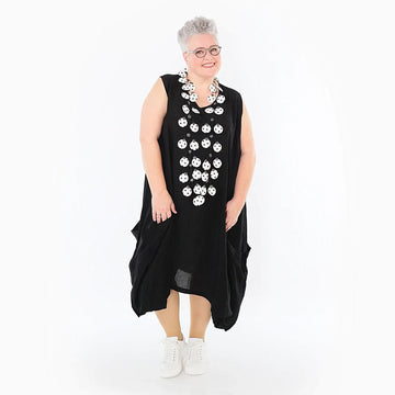  Ballonkleid von AKH Fashion aus Viskose, 1490.07093, Schwarz, Ausgefallen, Zeitlos, Schick