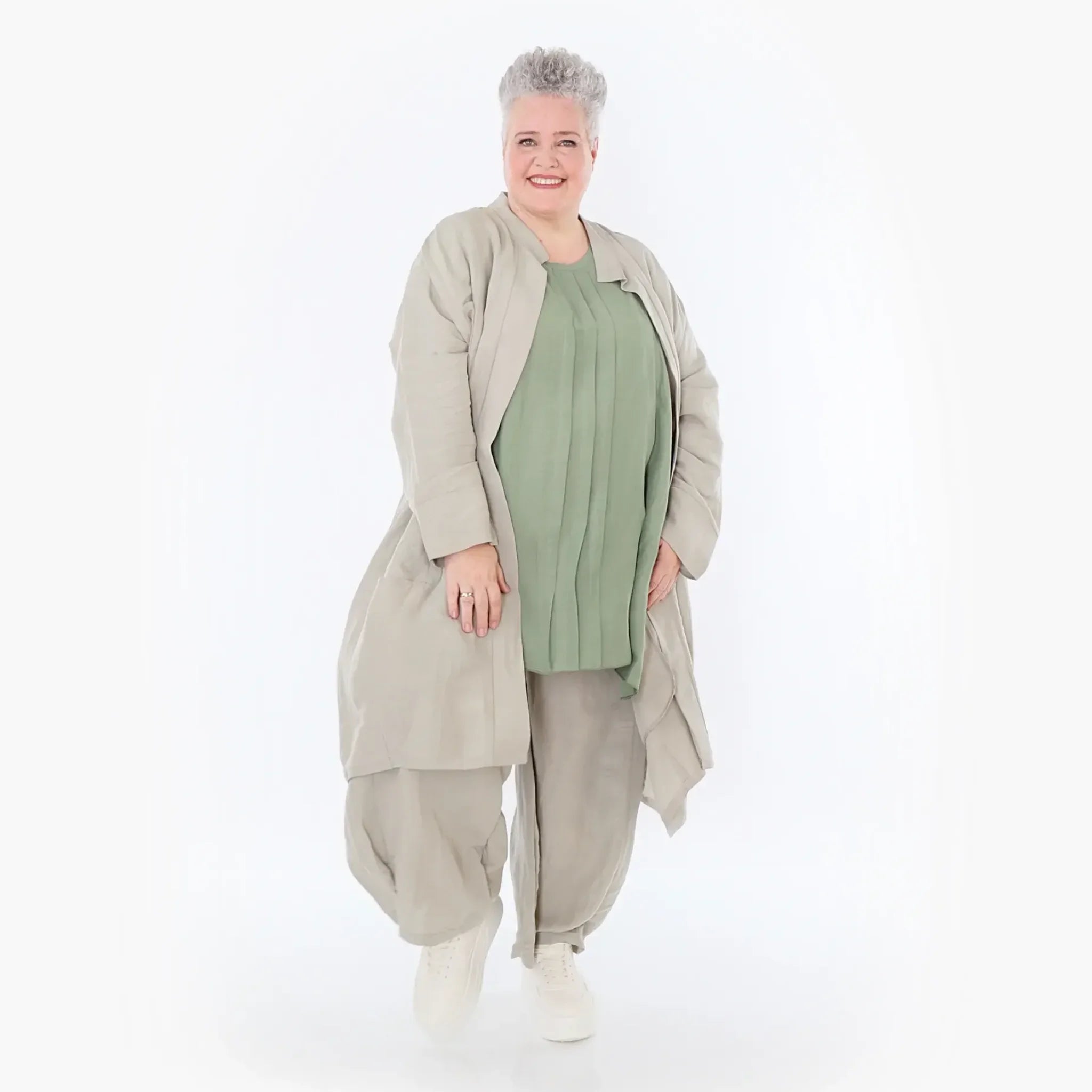  Ballon Cardigan von AKH Fashion aus Viskose, 1490.07094, Beige, Ausgefallen, Zeitlos