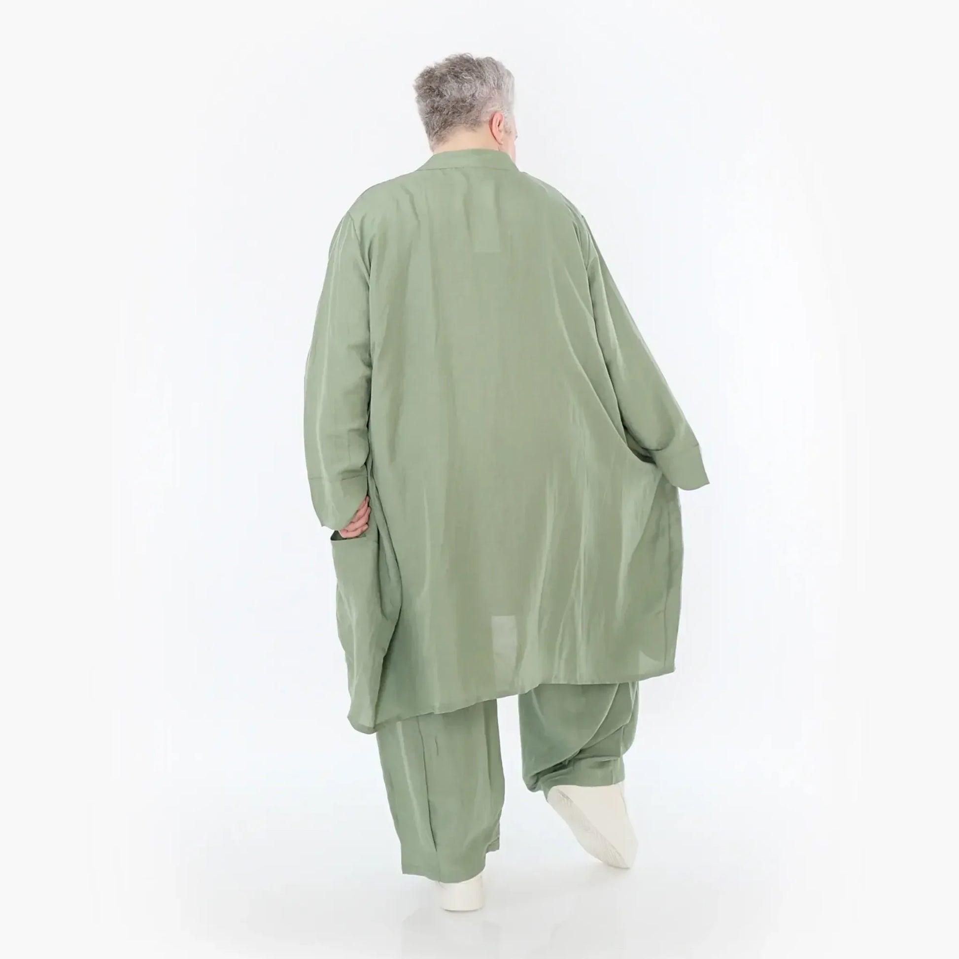  Ballon Cardigan von AKH Fashion aus Viskose, 1490.07094, Khaki, Ausgefallen, Zeitlos