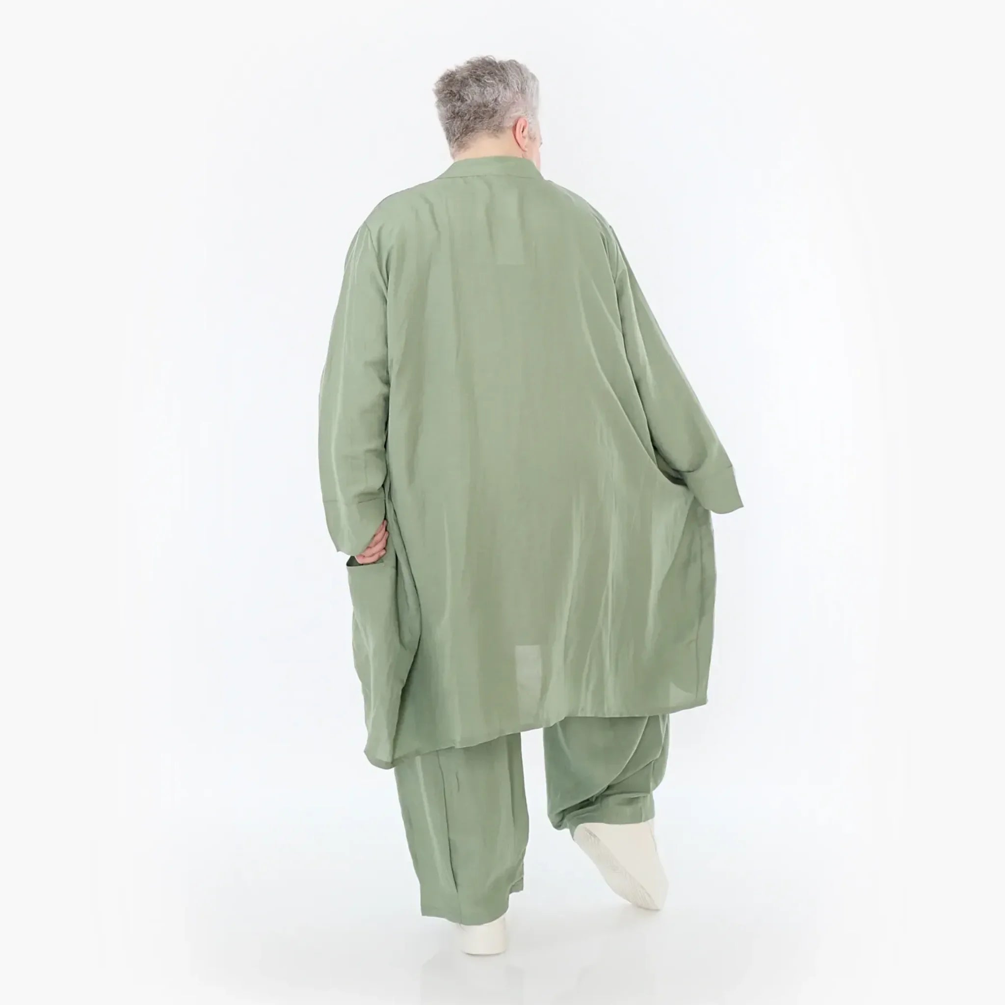  Ballon Cardigan von AKH Fashion aus Viskose, 1490.07094, Khaki, Ausgefallen, Zeitlos