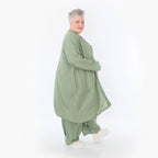  Ballon Cardigan von AKH Fashion aus Viskose, 1490.07094, Khaki, Ausgefallen, Zeitlos