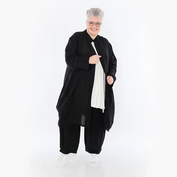 Ballon Cardigan von AKH Fashion aus Viskose, 1490.07094, Schwarz, Ausgefallen, Zeitlos
