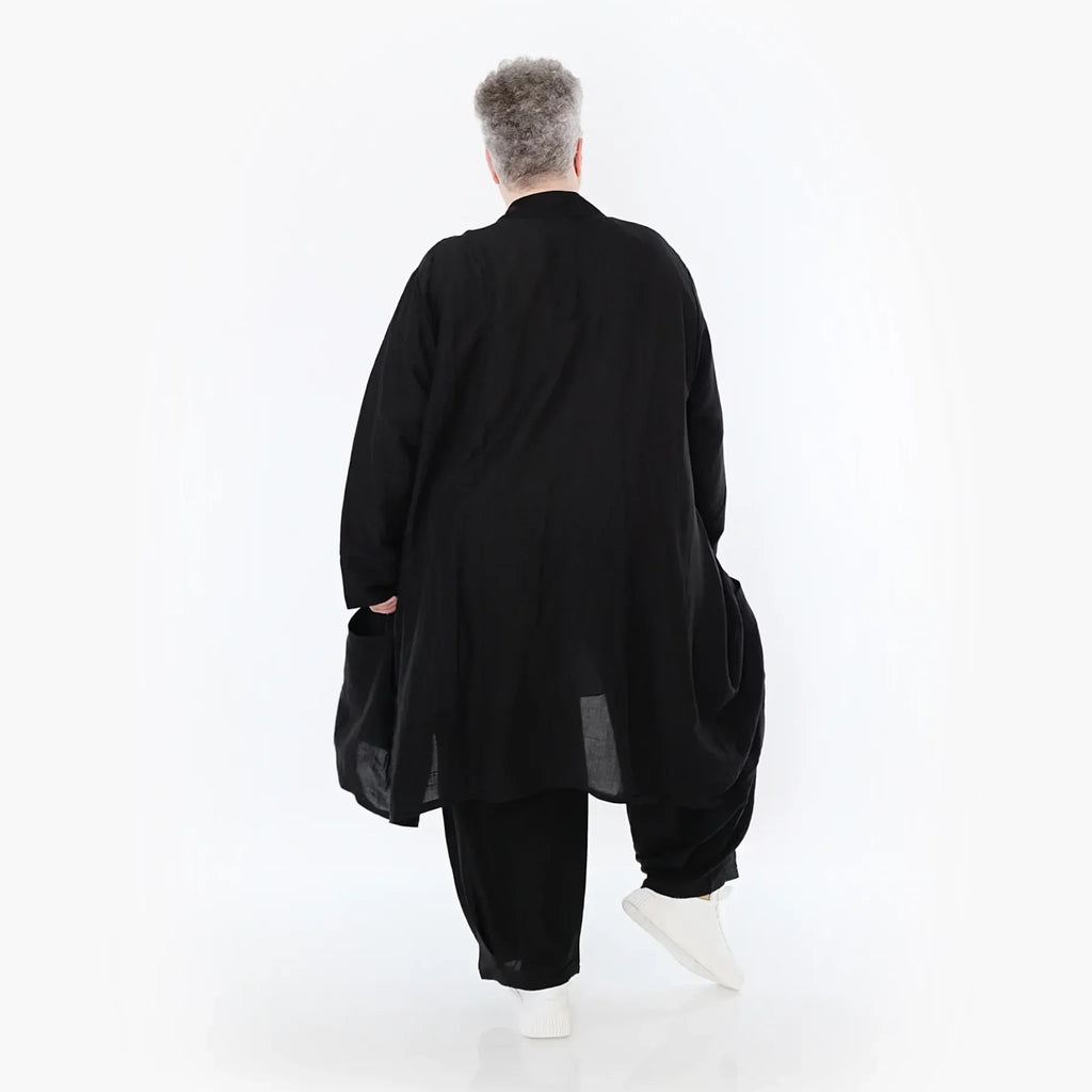  Ballon Cardigan von AKH Fashion aus Viskose, 1490.07094, Schwarz, Ausgefallen, Zeitlos