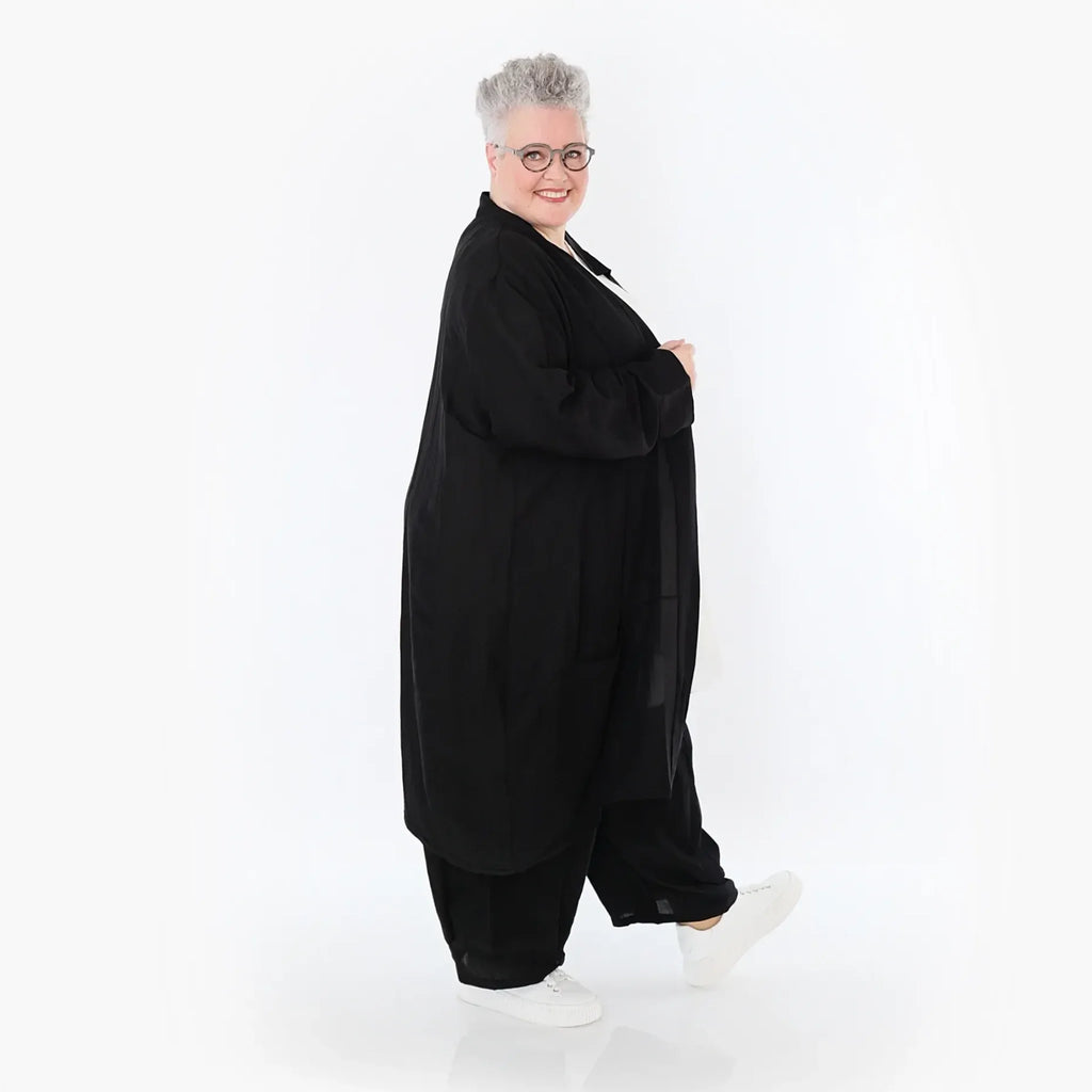  Ballon Cardigan von AKH Fashion aus Viskose, 1490.07094, Schwarz, Ausgefallen, Zeitlos