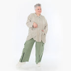 A-Form Jacke von AKH Fashion aus Viskose, 1490.07095, Beige, Ausgefallen, Zeitlos, Schick