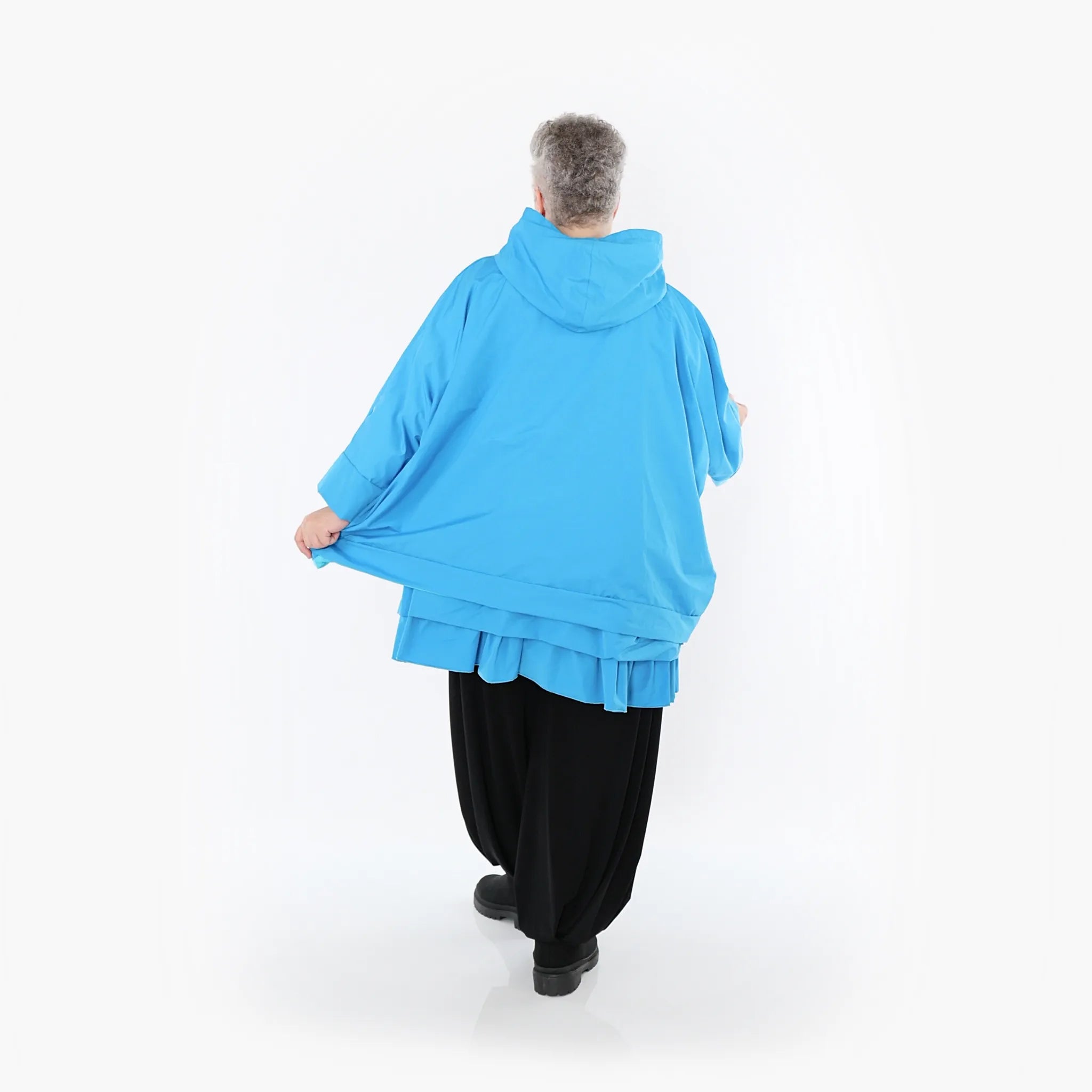  AKH Fashion Jacke in kastiger Form, aus Baumwolle, 1493.07076, Blau, Ausgefallen, Zeitlos