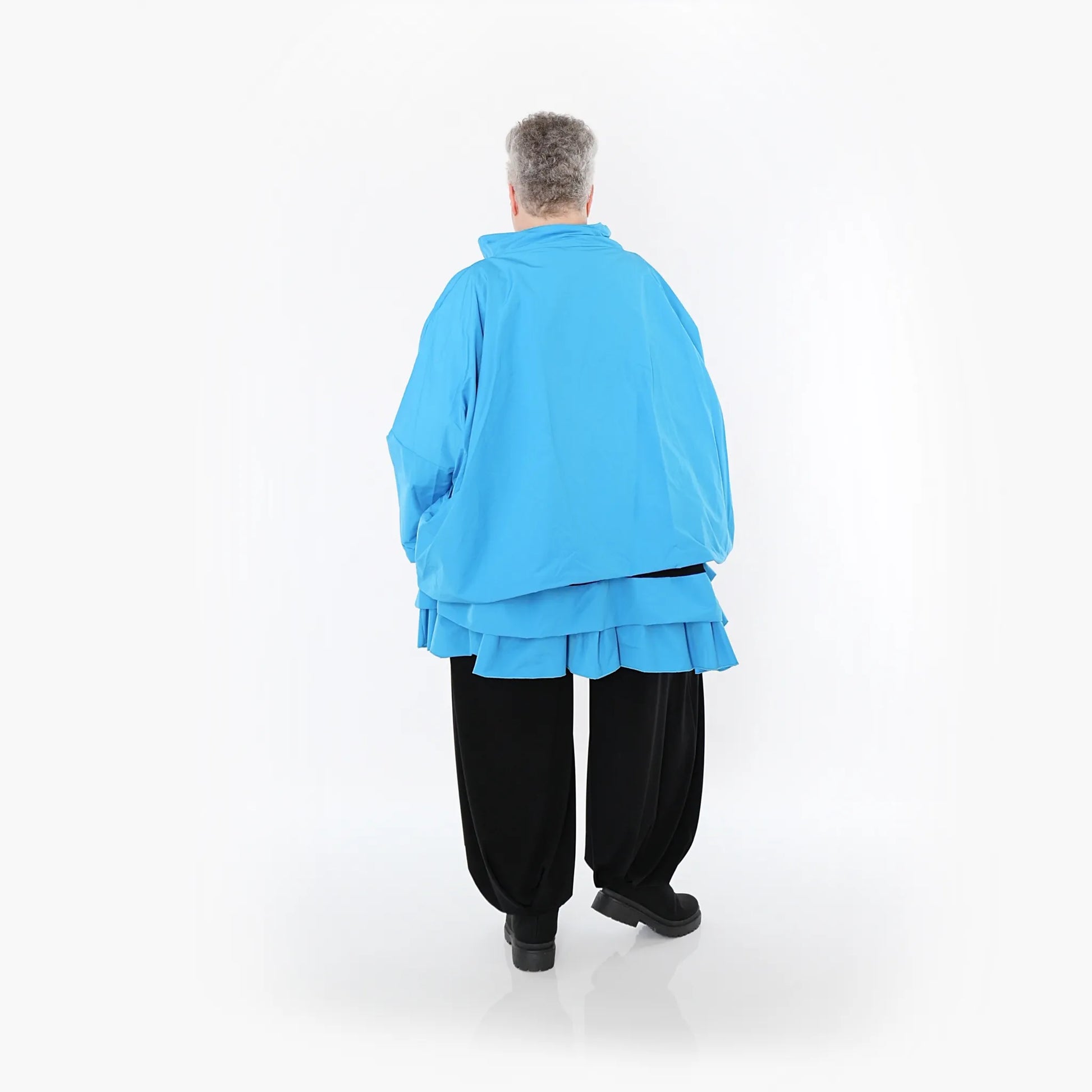  AKH Fashion Jacke in kastiger Form, aus Baumwolle, 1493.07104, Blau, Ausgefallen, Zeitlos