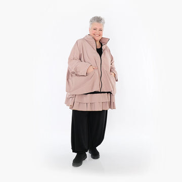  AKH Fashion Jacke in kastiger Form, aus Baumwolle, 1493.07104, Mauve, Ausgefallen, Zeitlos