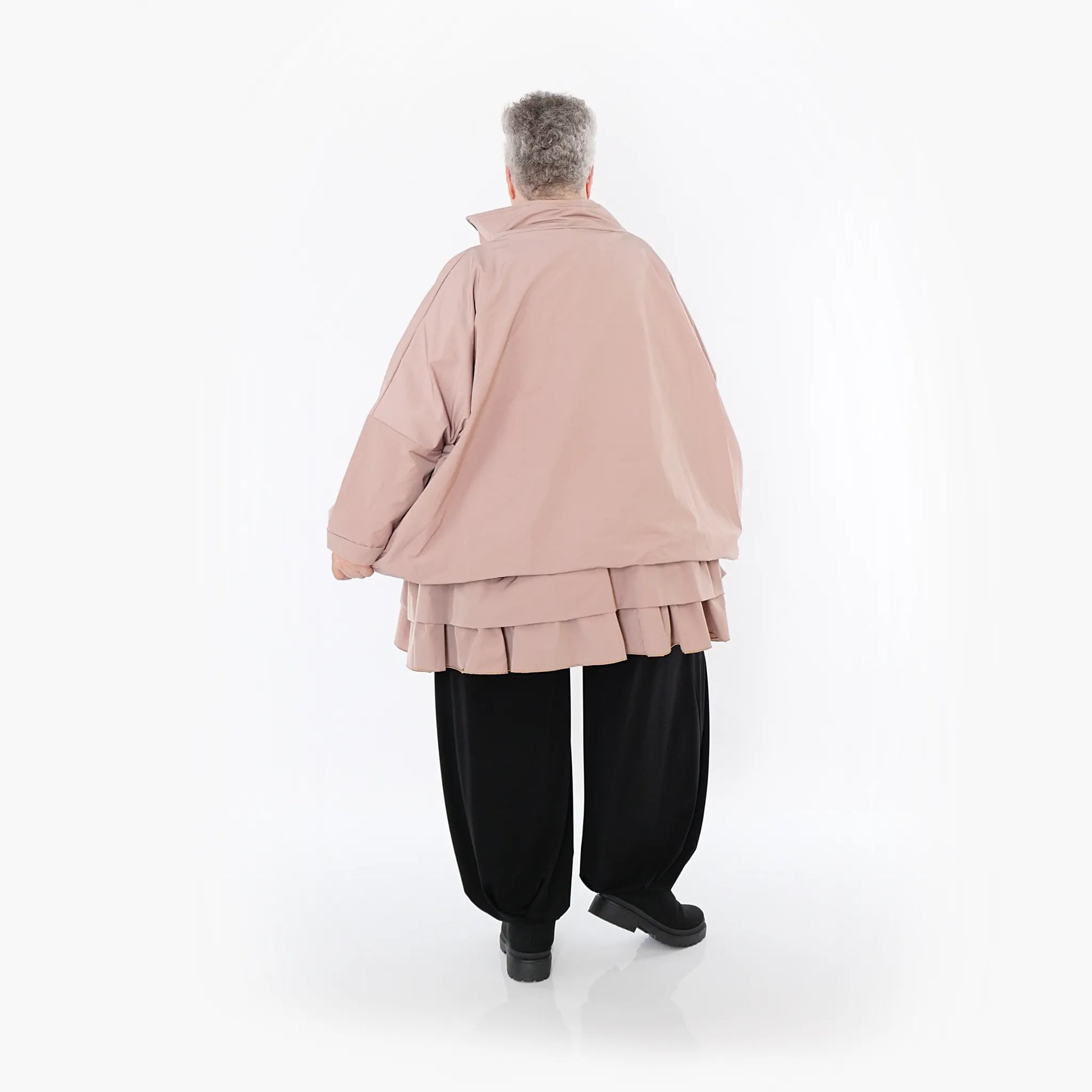  AKH Fashion Jacke in kastiger Form, aus Baumwolle, 1493.07104, Mauve, Ausgefallen, Zeitlos