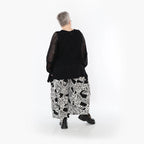  Palazzo Hose von AKH Fashion aus Materialmix, 1499.07077, Schwarz/Weiß, Animal, Schick