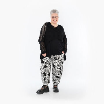  Ballonhose von AKH Fashion aus Materialmix, 1499.08069, Schwarz/Weiß, Animal, Ausgefallen