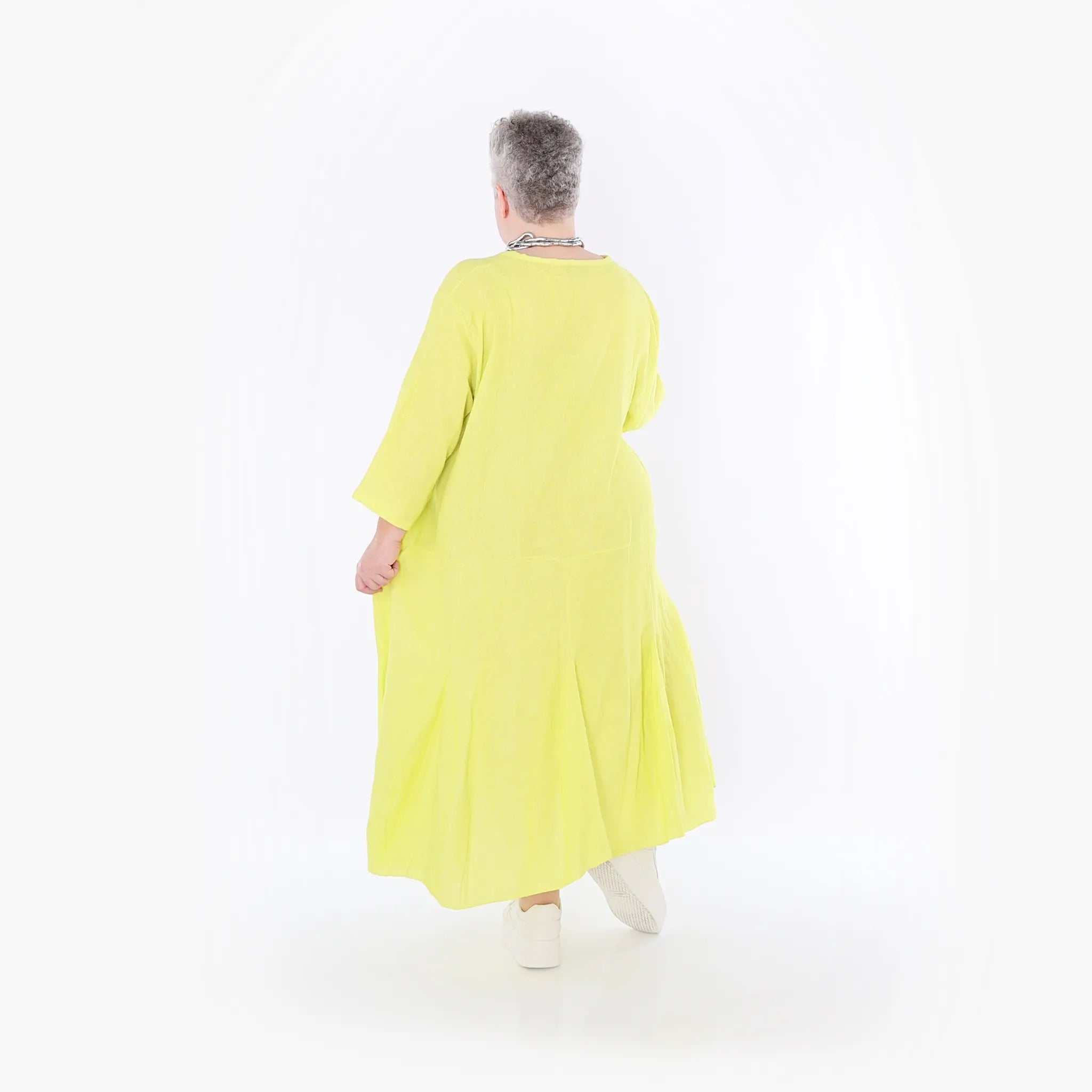  Ballonkleid von AKH Fashion aus Baumwolle, 1501.06972, Lime, Ausgefallen, Zeitlos, Schick