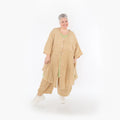 AKH Fashion Jacke in gerundeter Form, aus Baumwolle, 1501.07107, Cognac, Ausgefallen