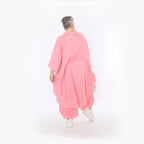  AKH Fashion Jacke in gerundeter Form, aus Baumwolle, 1501.07107, Rosa, Ausgefallen, Schick