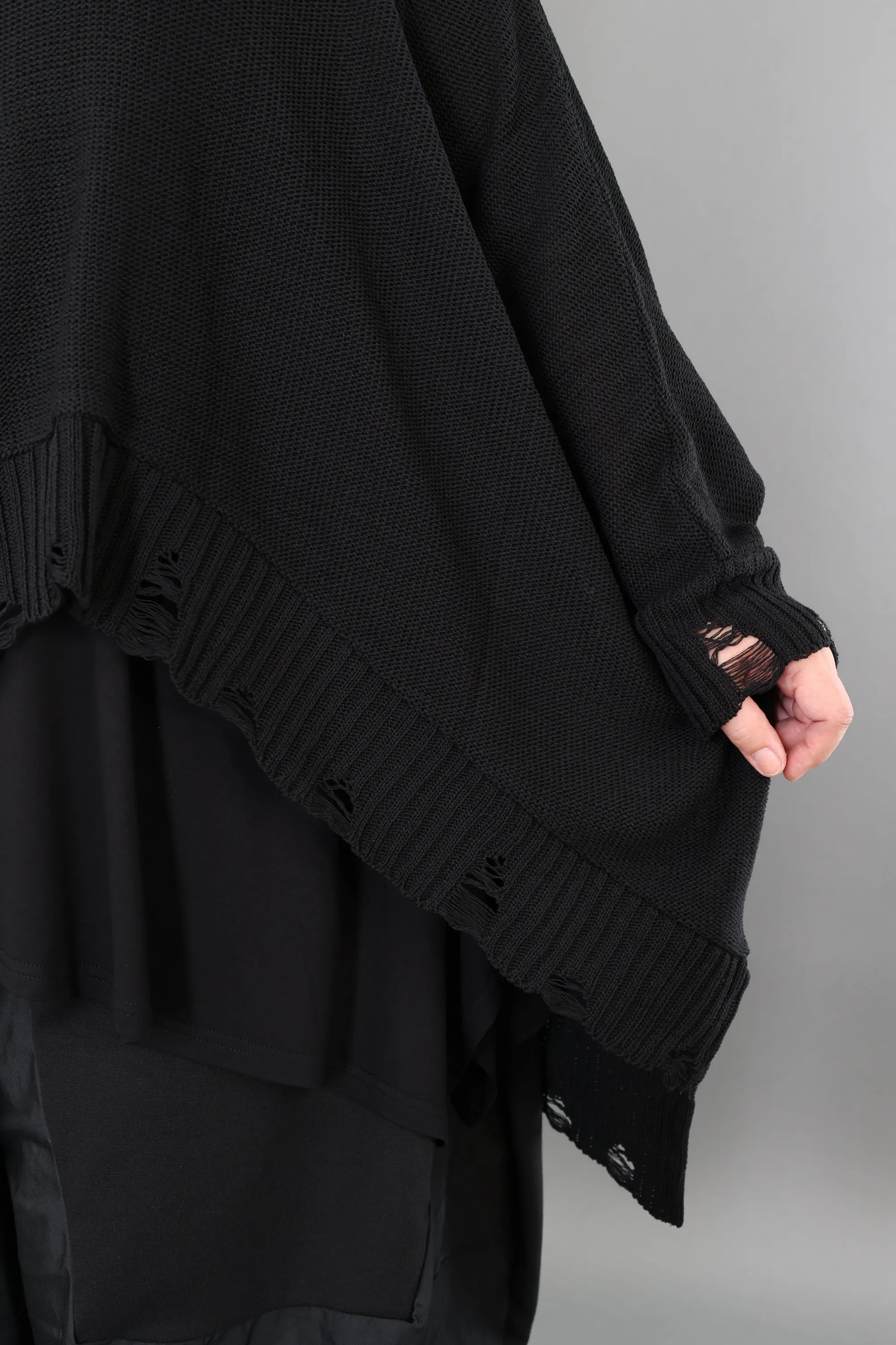  A-Form Jacke von AKH Premium aus Baumwolle, P1002.2519, Schwarz, Ausgefallen, Zeitlos
