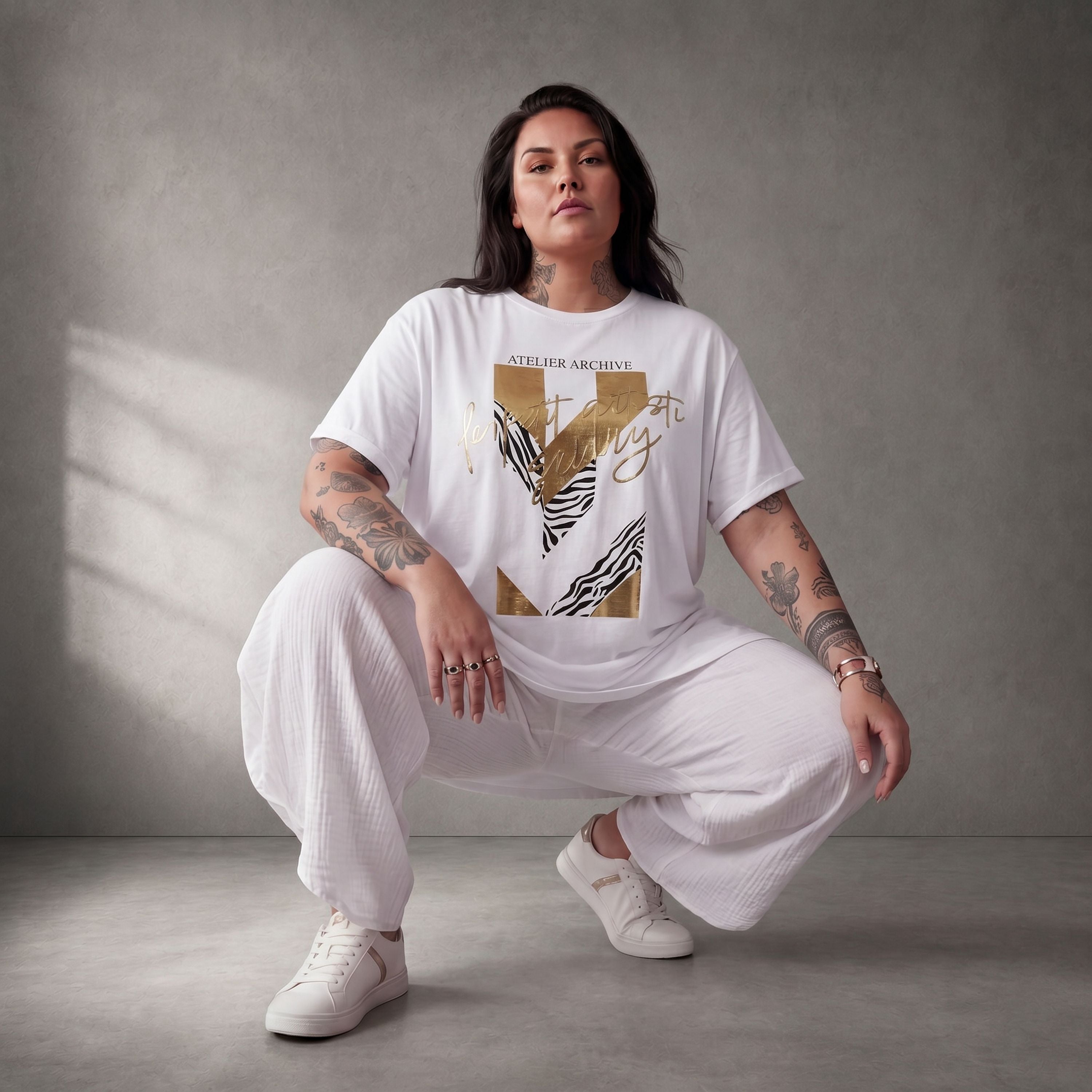 Damen Shirt Lagenlook Baumwolle Mintgrün, A-Linie, Oversize große Größen – Funky Diva