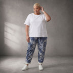 Leichte Karottenhose in Blau/Weiß im Lagenlook leger zeitlos mit softer Baumwolle neu