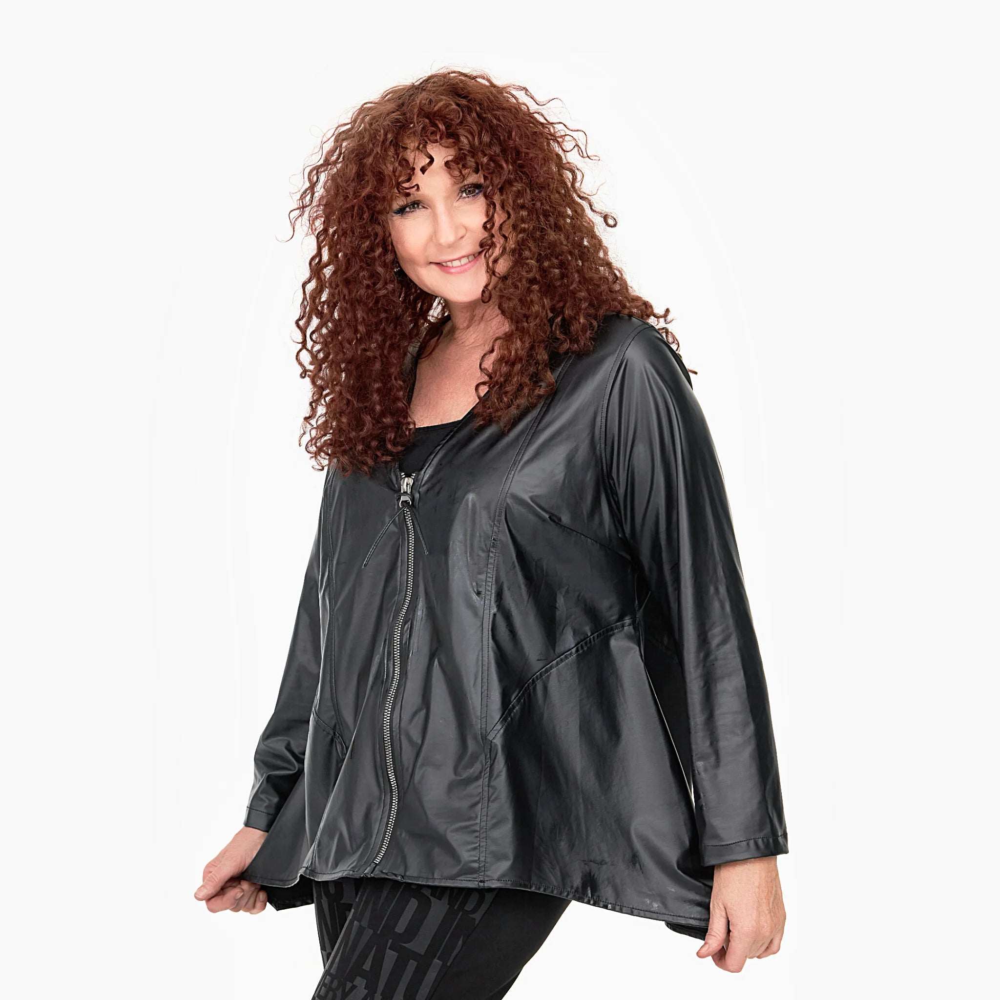  A-Form Jacke von Do Your Best aus Polyester, D734, Schwarz, Schick, Modern, Bequem