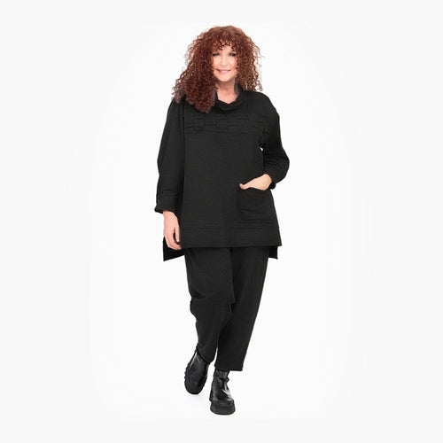  Do Your Best Shirt in gerader Form, aus Viskose, D745, Schwarz, Schick, Modern, Bequem
