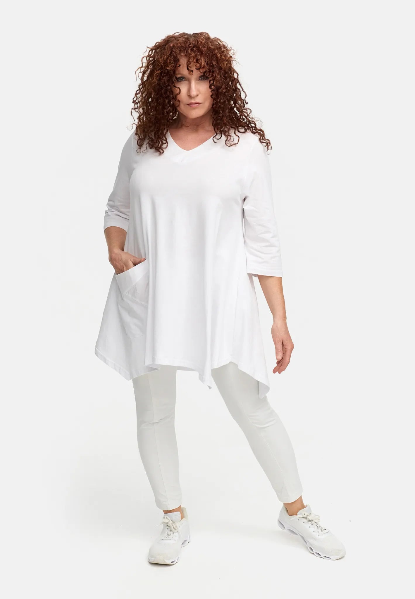  A-Form Shirt von Do Your Best aus Baumwolle, D930, Weiß, Ausgefallen, Zeitlos, Schick