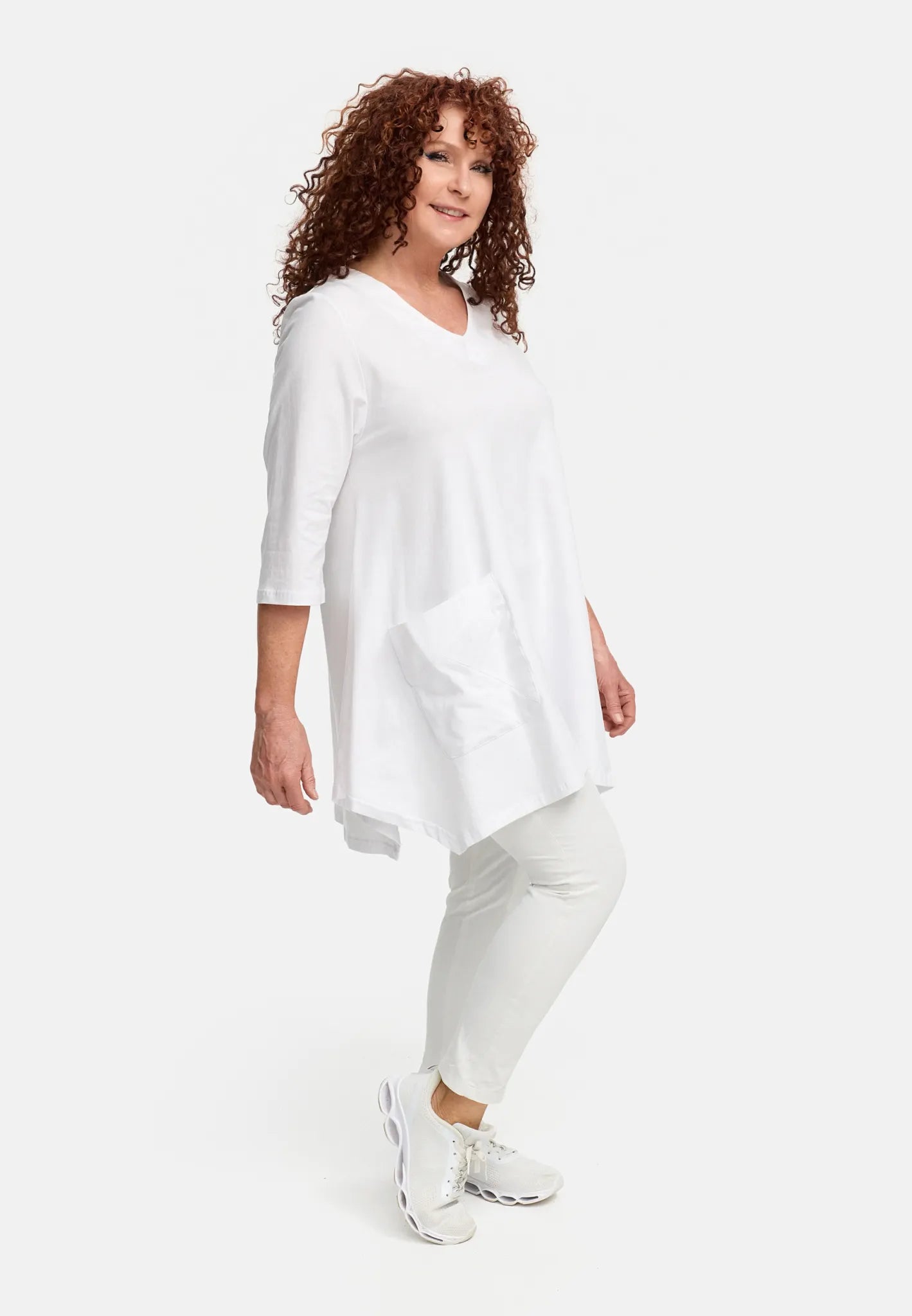  A-Form Shirt von Do Your Best aus Baumwolle, D930, Weiß, Ausgefallen, Zeitlos, Schick