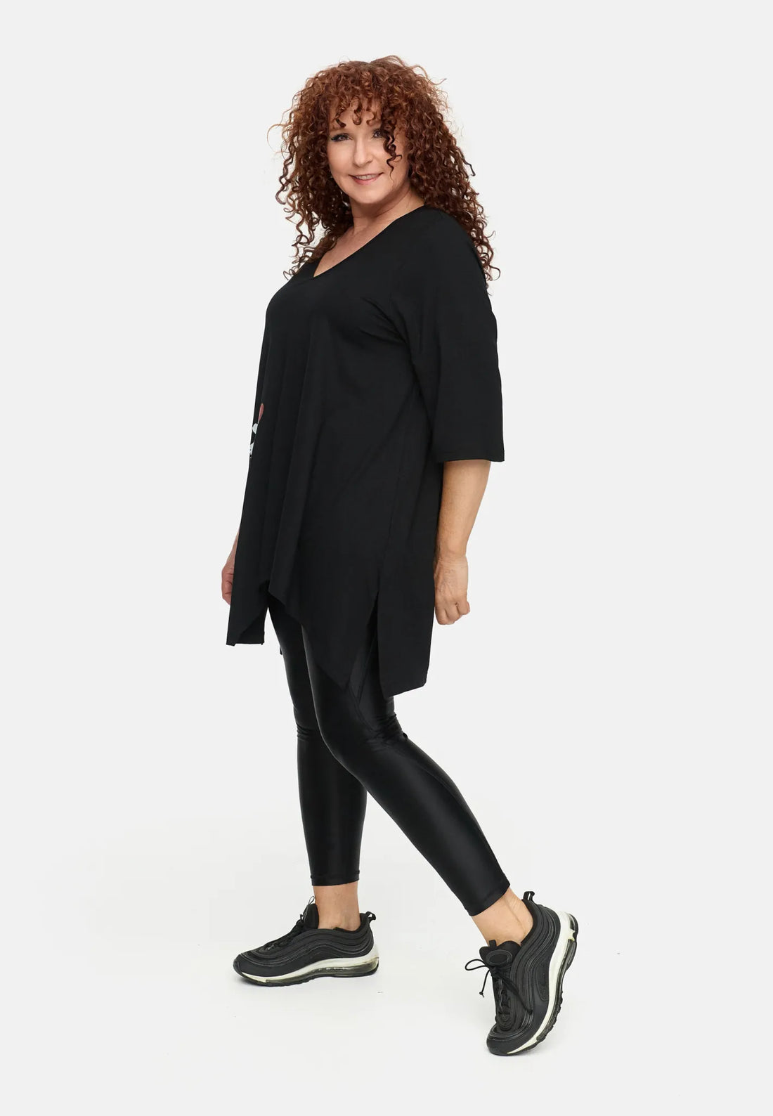  A-Form Shirt von Frenzi aus Viskose, F9592, Multicolor, Ausgefallen, Zeitlos, Schick