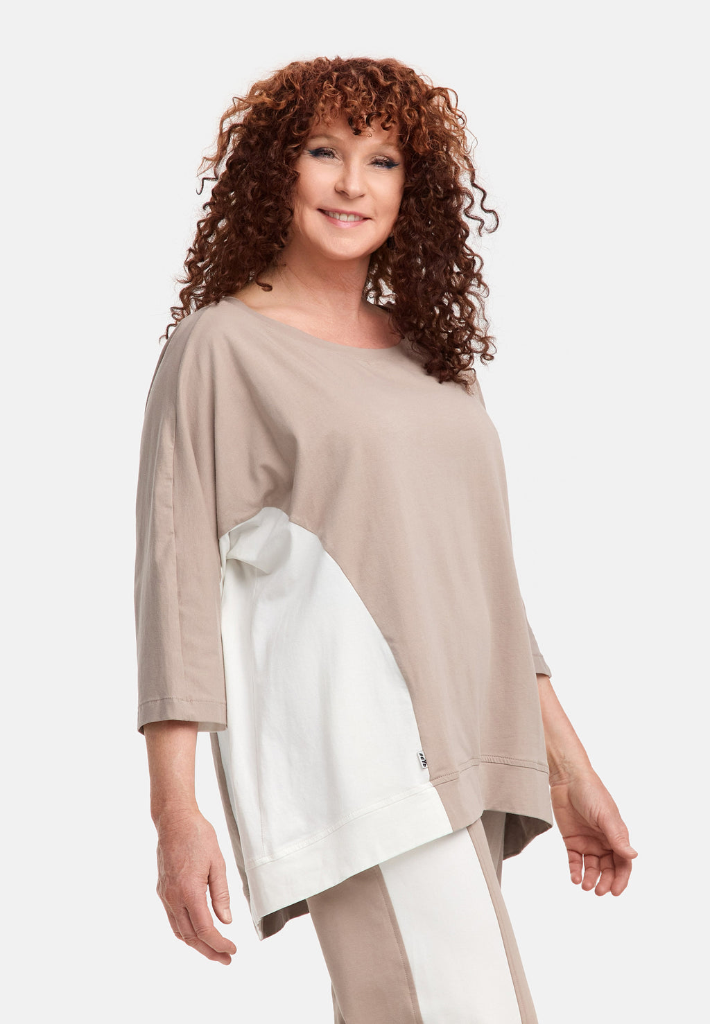  Do Your Best Shirt in gerader Form, aus Viskose, D922, Sand, Schick, Modern, Bequem