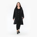  AKH Fashion Jacke in gerundeter Form, aus Polyester, 1368.05459, Schwarz, Schick, Modern