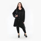  AKH Fashion Jacke in gerundeter Form, aus Polyester, 1368.05459, Schwarz, Schick, Modern
