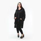  AKH Fashion Mantel in Vokuhila-Form, aus Polyester, 1368.02276, Schwarz, Schick, Modern