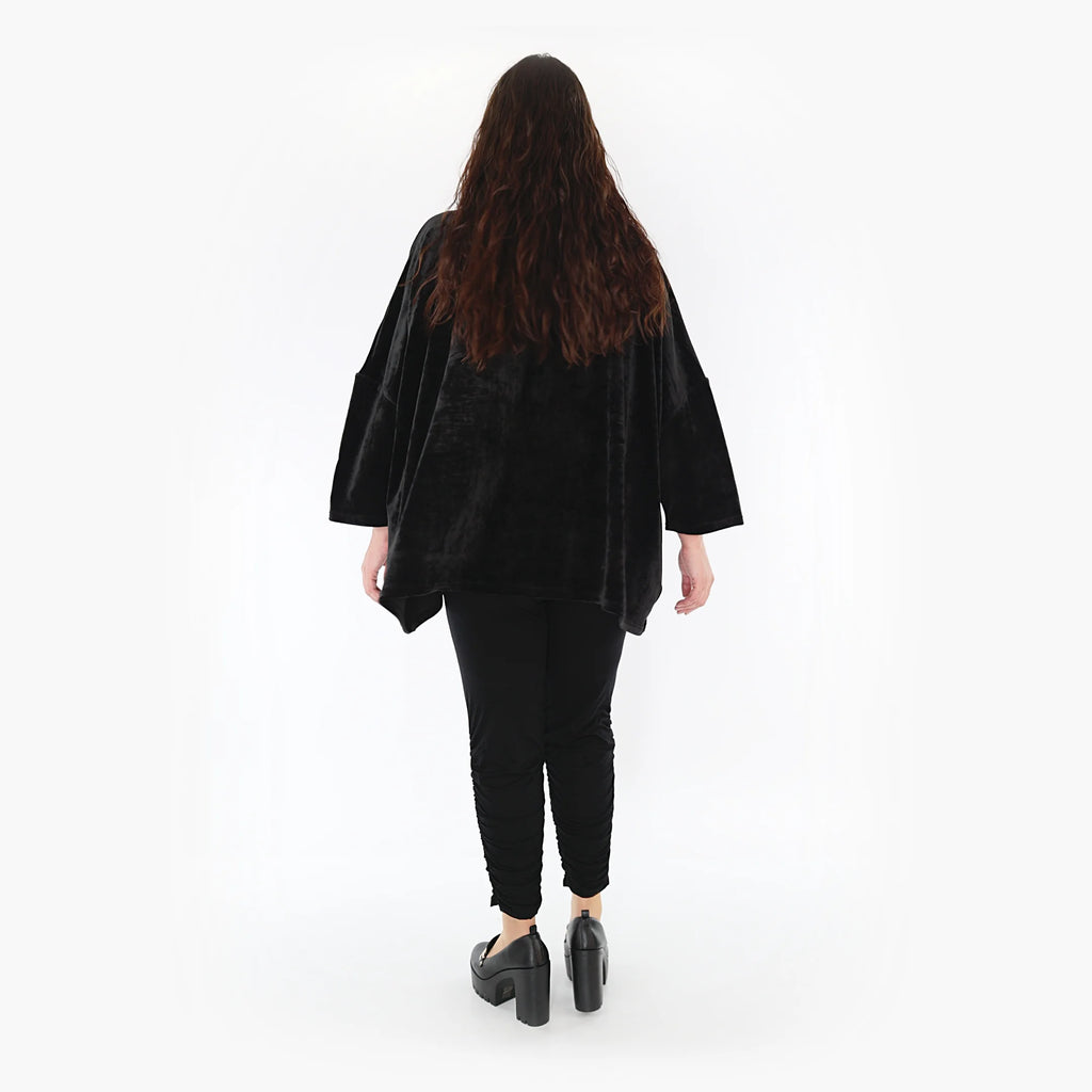  AKH Fashion Bigshirt in kastiger Form, aus Polyester, 1368.03019, Schwarz, Schick, Modern