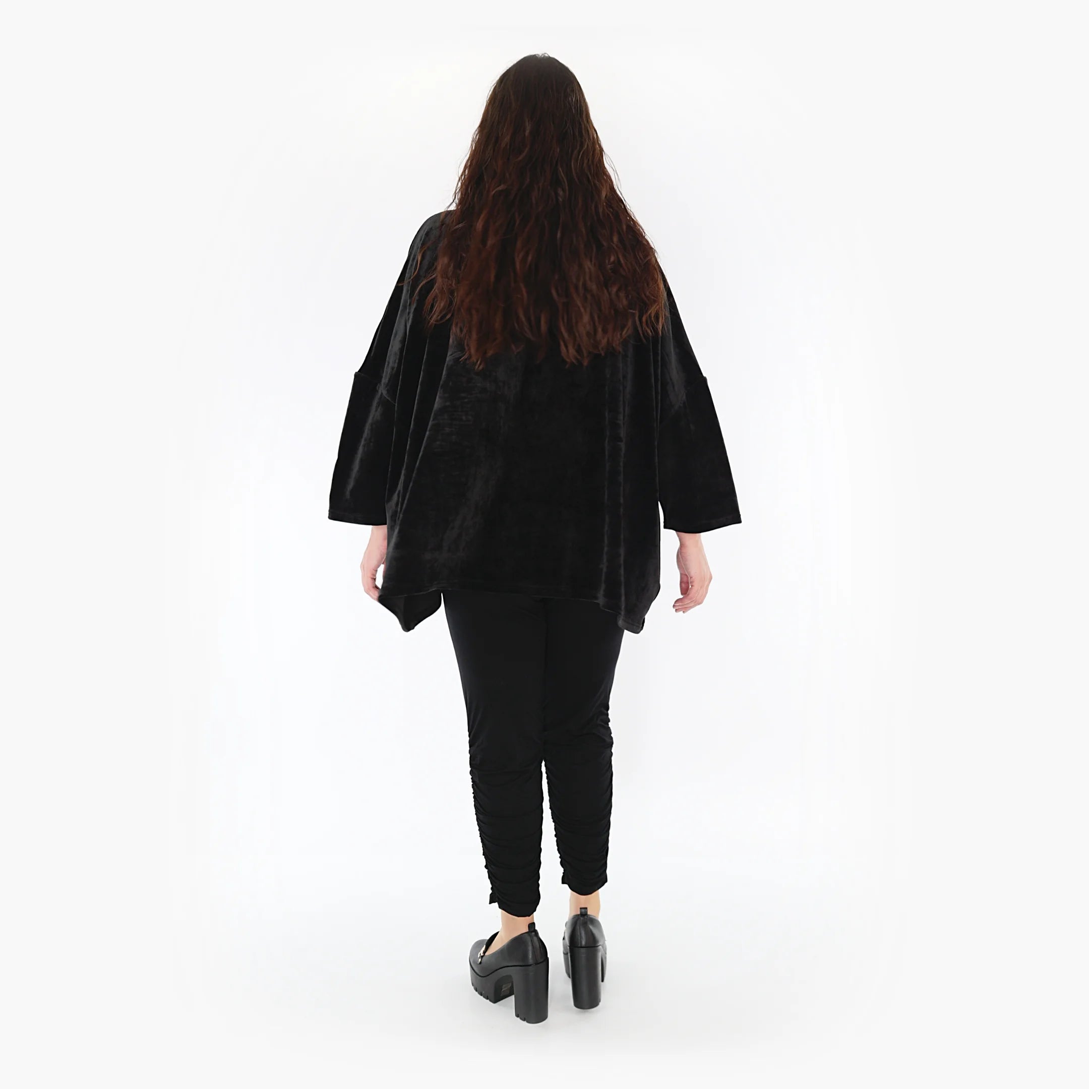  AKH Fashion Bigshirt in kastiger Form, aus Polyester, 1368.03019, Schwarz, Schick, Modern