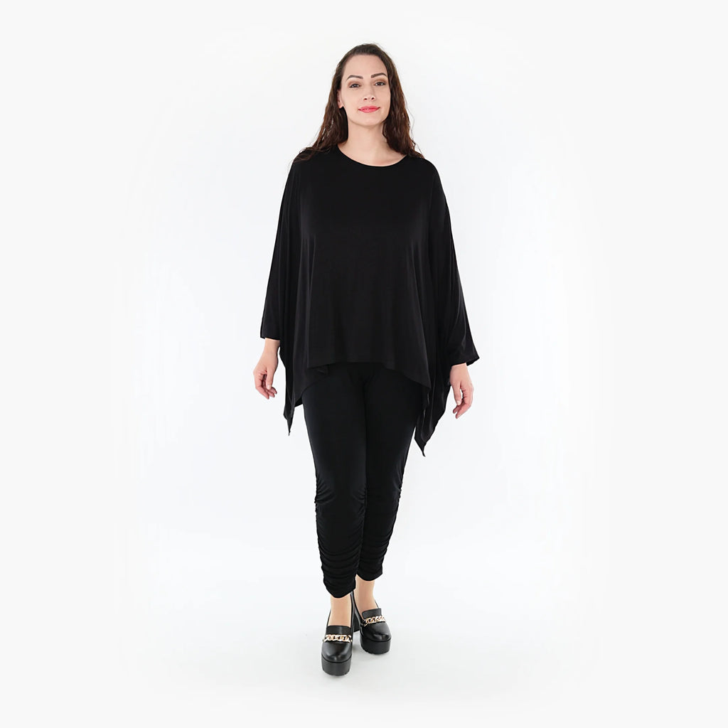  AKH Fashion Bigshirt in kastiger Form, aus Bambus, 1356.06307, Schwarz, Schick, Modern