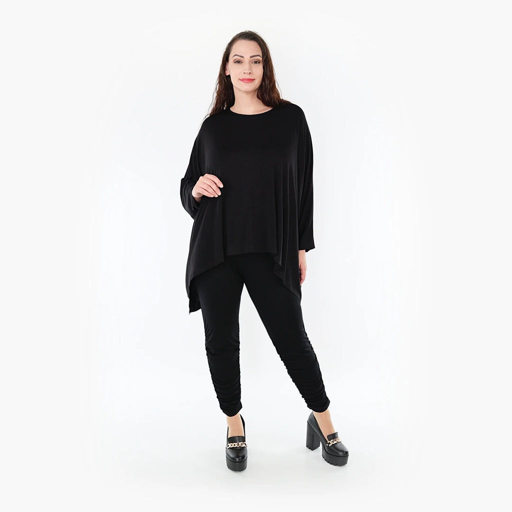  AKH Fashion Bigshirt in kastiger Form, aus Bambus, 1356.06307, Schwarz, Schick, Modern