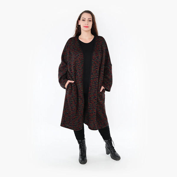 Jacke von AKH Fashion aus Baumwolle in gerader Form, ausgefallene Lagenlook Mode