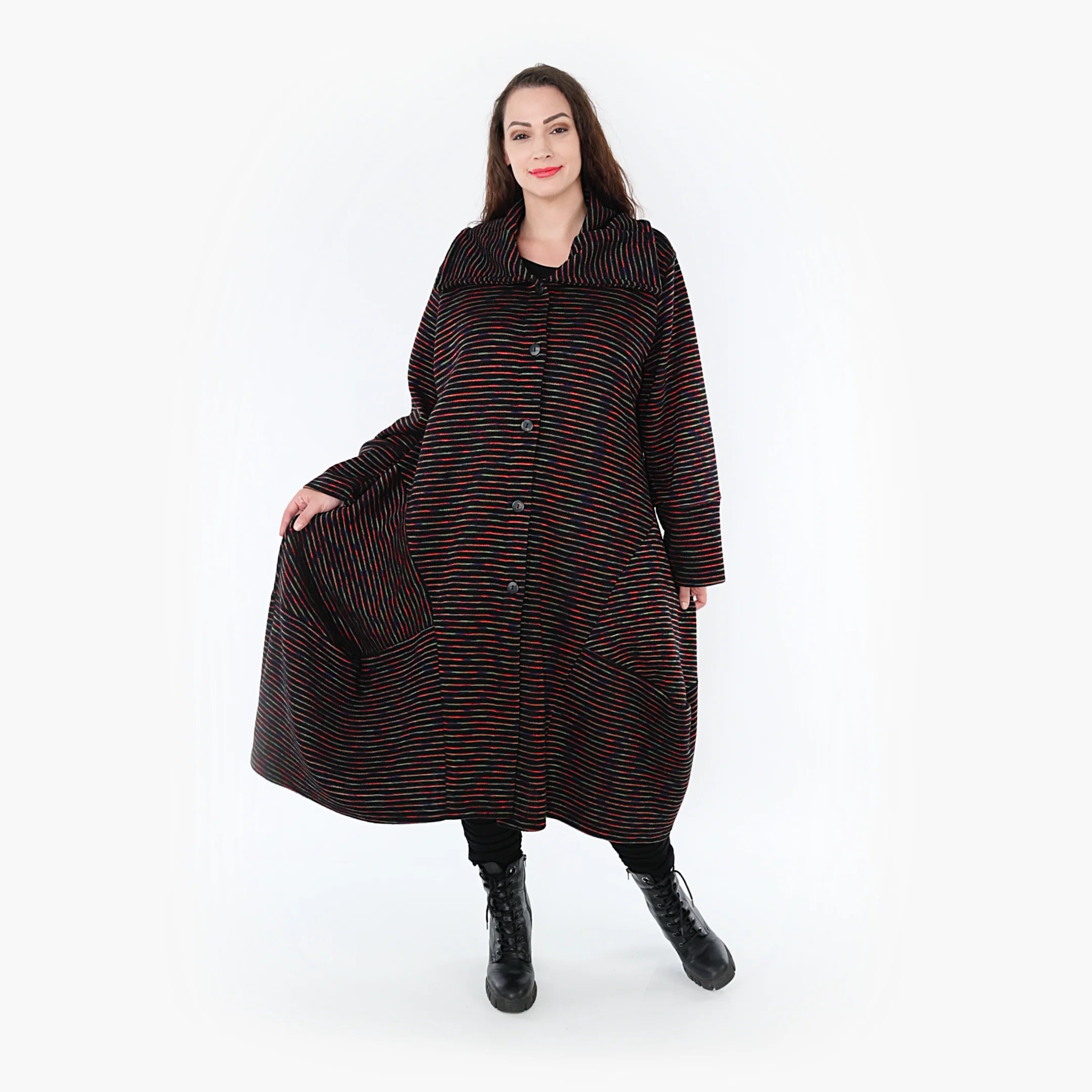 Ballonmantel von AKH Fashion aus Baumwolle, ausgefallene, zeitlose Lagenlook Mode