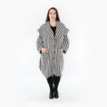  Ballonmantel von AKH Fashion aus Baumwolle, 1364.01776, Weiß-Schwarz, Schick, Modern