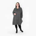  Ballonjacke von AKH Fashion aus Materialmix, 1365.06864, Schwarz-Weiß, Raute, Schick